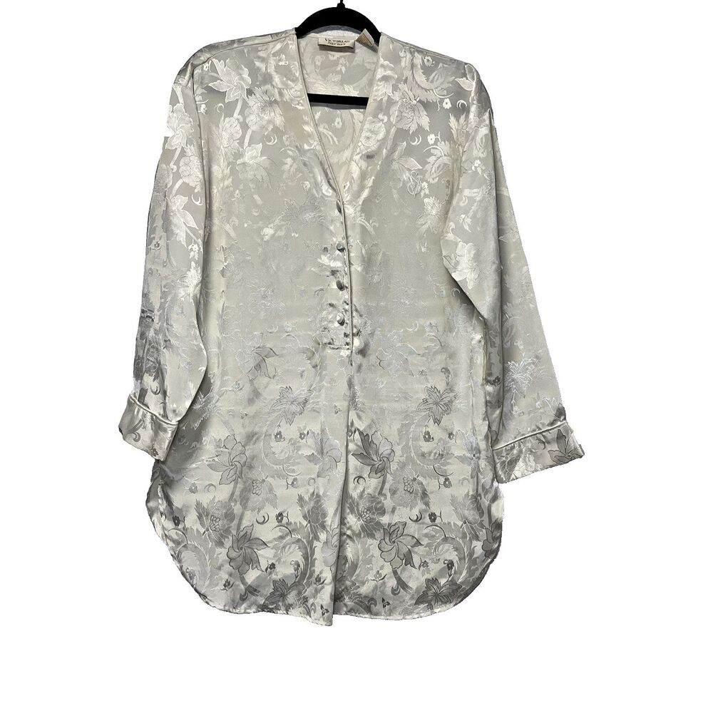 Victoria's Secret Gold Label White Sleep Night Shirt Size Small Bridal Victorian